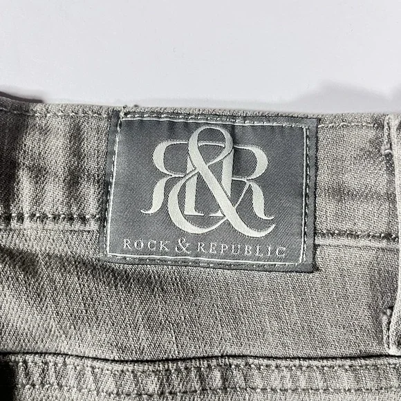 Rock & Republic Womens Hamburg Jeans Gray Denim Size 0 - Picture 15 of 15